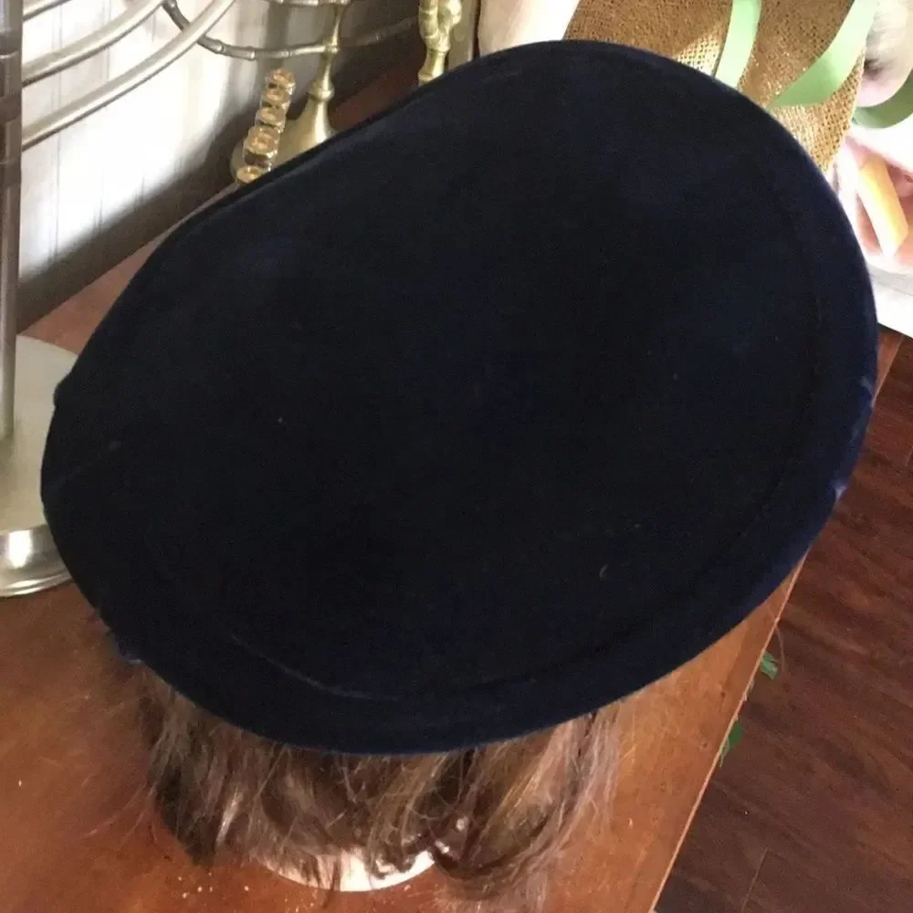 Vintage Navy Velvet New York Nell Hat